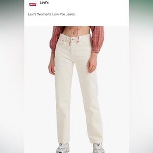 Levi’s Women Low Pro jeans, size 24, colour offwhite